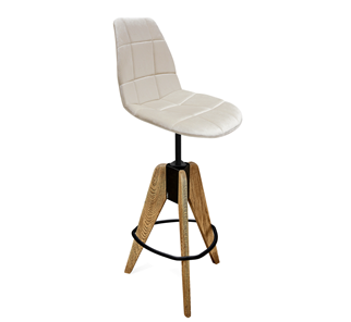 Барный стул SHT-ST29-C/S92 (жемчужный/брашированный коричневый/черный муар) в Армавире