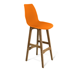 Барный стул SHT-ST29/S65 (оранжевый ral2003/дуб брашированный коричневый) в Краснодаре