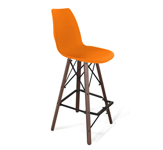 Барный стул SHT-ST29/S80 (оранжевый ral2003/темный орех/черный) в Армавире
