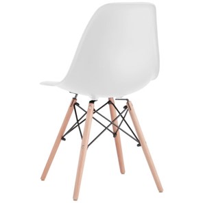 Комплект стульев 4 шт. BRABIX "Eames CF-010", пластик белый, опоры дерево/металл, 532630, 2033A в Новороссийске
