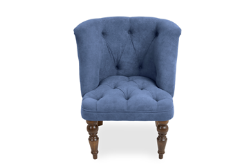 Мягкое кресло Бриджит синий ножки коричневые в Краснодаре