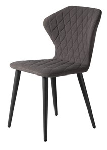 Обеденный стул Йорк, Велюр DREAM stone (серый) / Черный матовый в Сочи