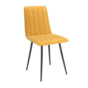 Обеденный стул Олмеко Тахо, велюр тенерифе куркума/Цвет металл черный в Армавире