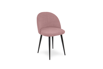 Мягкий стул для кухни Лайт розовый черные ножки в Сочи