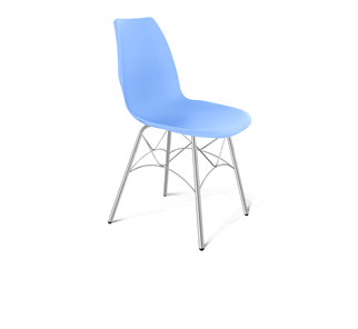 Обеденный стул SHT-ST29/S107 (голубой pan 278/хром лак) в Краснодаре