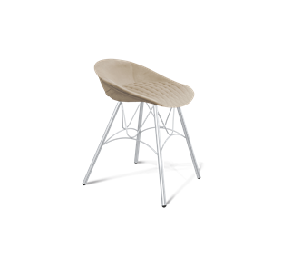 Обеденный стул SHT-ST19-SF1 / SHT-S100 (ванильный крем/хром лак) в Армавире