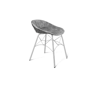 Обеденный стул SHT-ST19-SF1 / SHT-S107 (дымный/хром лак) в Краснодаре