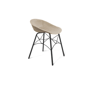 Обеденный стул SHT-ST19-SF1 / SHT-S107 (ванильный крем/черный муар) в Новороссийске