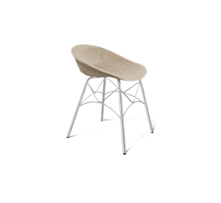 Обеденный стул SHT-ST19-SF1 / SHT-S107 (ванильный крем/хром лак) в Краснодаре