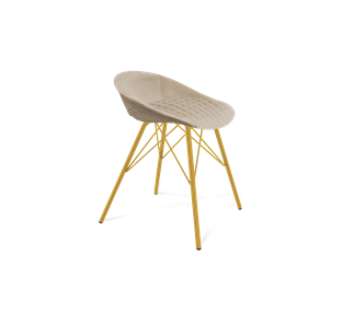 Обеденный стул SHT-ST19-SF1 / SHT-S37 (ванильный крем/золото) в Краснодаре