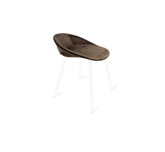 Обеденный стул SHT-ST19-SF1 / SHT-S95-1 (кофейный трюфель/белый муар) в Сочи