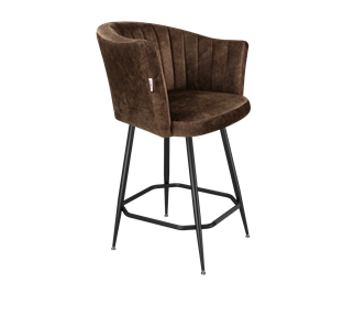 Полубарный стул SHT-ST42-1 / SHT-S148-1 (кофейный трюфель/черный муар) в Армавире