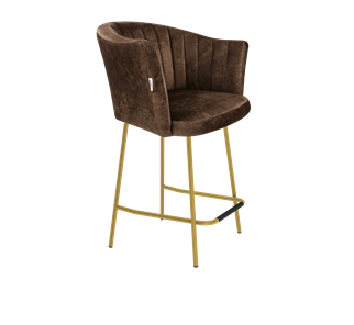 Полубарный стул SHT-ST42-1 / SHT-S29P-1 (кофейный трюфель/золото) в Краснодаре