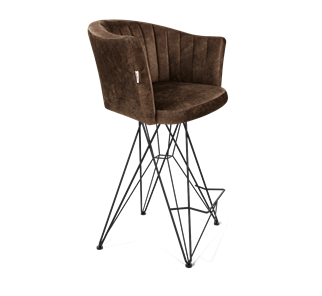 Полубарный стул SHT-ST42-1 / SHT-S66-1 (кофейный трюфель/черный муар) в Армавире