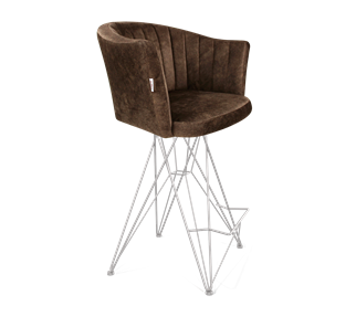 Полубарный стул SHT-ST42-1 / SHT-S66-1 (кофейный трюфель/хром лак) в Армавире