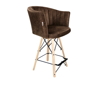 Полубарный стул SHT-ST42-1 / SHT-S80-1 (кофейный трюфель/прозрачный лак/черный) в Сочи
