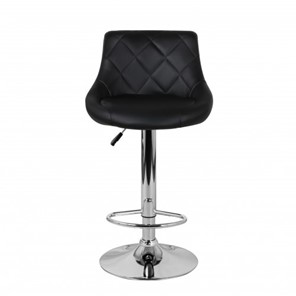 Барный стул Комфорт с мягкой спинкой WX-2396 экокожа черная в Краснодаре