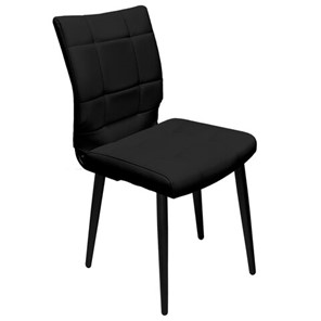 Обеденный стул BRABIX "Novita CF-060", экокожа черная, каркас металлический усиленный черный, 532781 в Новороссийске