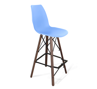 Барный стул SHT-ST29/S80 (голубой pan 278/темный орех/черный) в Краснодаре