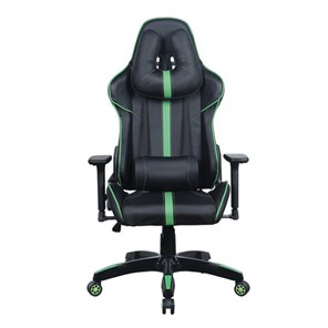 Кресло офисное Brabix GT Carbon GM-120 (две подушки, экокожа, черное/зеленое) 531929 в Новороссийске