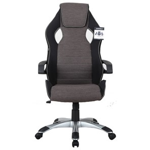Офисное кресло Brabix Techno GM-002 (ткань, черное/серое, вставки белые) в Краснодаре