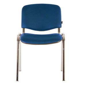 Офисный стул Brabix Iso CF-001 (хромированный каркас, кожзам синий) 531428 в Краснодаре