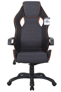 Кресло компьютерное Brabix Techno Pro GM-003 (ткань, черное/серое, вставки оранжевые) в Новороссийске