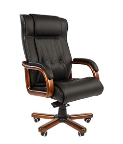 Компьютерное кресло CHAIRMAN 653 кожа черная в Краснодаре