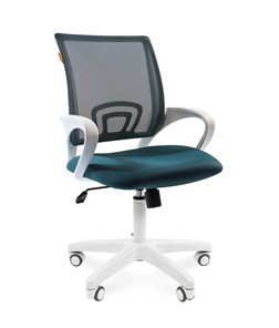 Компьютерное кресло CHAIRMAN 696 white, ткань, цвет зеленый в Армавире