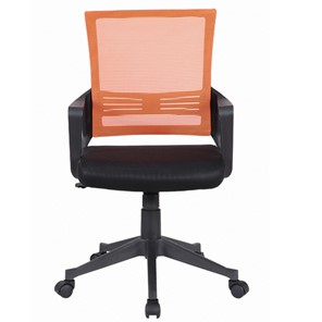 Кресло Brabix Balance MG-320 (с подлокотниками, комбинированное черное/оранжевое) 531832 в Сочи