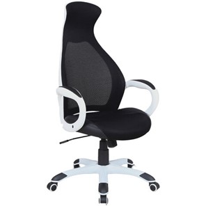 Компьютерное кресло Brabix Premium Genesis EX-517 (пластик белый, ткань/экокожа/сетка черная) 531573 в Новороссийске