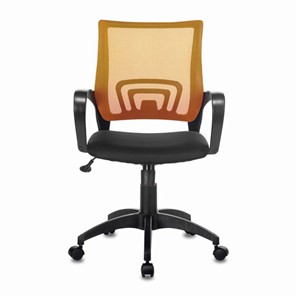 Офисное кресло Brabix Fly MG-396 (с подлокотниками, сетка, оранжевое/черное) 532084 в Краснодаре