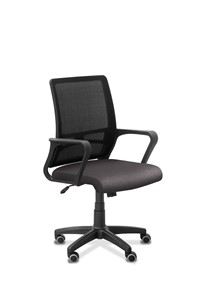 Кресло в офис Акцент, сетка YM/ткань Bahama / черная/серая в Краснодаре