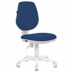Офисное кресло Brabix Fancy MG-201W (без подлокотников, пластик белый, синие) 532413 в Краснодаре