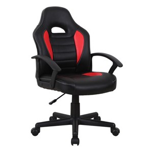 Кресло офисное BRABIX "Spark GM-201", экокожа, черное/красное, 532503 в Сочи