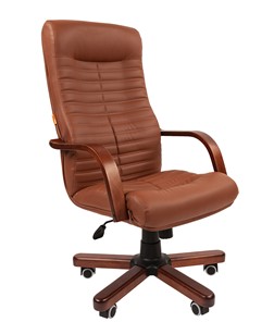Компьютерное кресло CHAIRMAN 480 WD, экокожа, цвет коричневый в Краснодаре