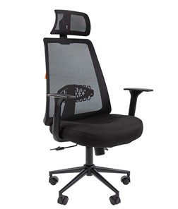 Офисное кресло CHAIRMAN 535 BLACK Сетчатый акрил черный / Полиэстер черный в Краснодаре