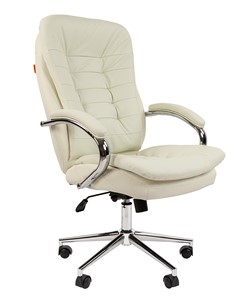 Офисное кресло CHAIRMAN 795 кожа, цвет белый в Армавире