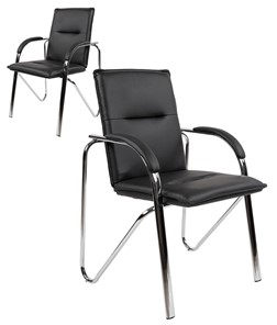 Офисное кресло CHAIRMAN 851 экокожа черная (2 шт. в комплекте) в Сочи