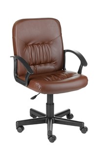 Офисное кресло Чат кожзам коричневый в Краснодаре