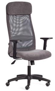 Кресло компьютерное PROFIT PLT флок/ткань, серый, 29/W-12, арт.20537 в Краснодаре