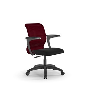 Кресло компьютерное SU-M-4/подл.160/осн.005 бордовый/черный в Краснодаре