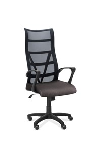 Кресло в офис Топ, сетка/ткань Bahama / черная/серая в Краснодаре