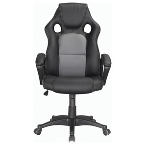Кресло компьютерное Brabix Rider Plus EX-544 КОМФОРТ (экокожа, черное/серое) 531582 в Краснодаре