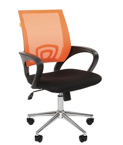 Кресло компьютерное CHAIRMAN 696 CHROME Сетка TW-66 (оранжевый) в Сочи