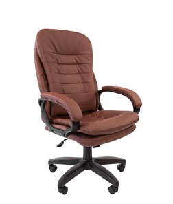 Кресло CHAIRMAN 795 LT, экокожа, цвет коричневый в Краснодаре