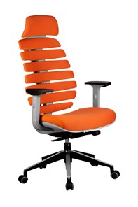 Кресло компьютерное Riva Chair SHARK (Оранжевый/серый) в Краснодаре