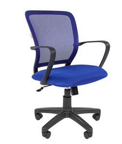 Кресло офисное CHAIRMAN 698 black TW-05, ткань, цвет синий в Краснодаре