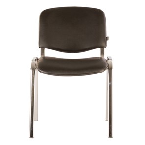 Офисный стул Brabix Iso CF-001 (хромированный каркас, кожзам черный) 531424 в Сочи