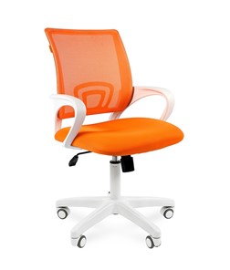 Кресло CHAIRMAN 696 white, ткань, цвет оранжевый в Новороссийске